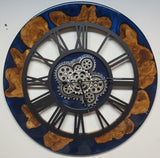 Olive Wood Motion Artisan Clock