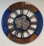Olive Wood Motion Artisan Clock