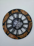 Olive Wood Motion Artisan Clock