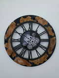 Olive Wood Motion Artisan Clock
