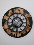 Olive Wood Motion Artisan Clock