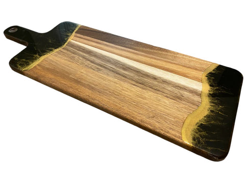 Acacia Charcuterie Board Black/Gold