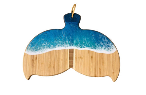 Whale Tail Bamboo Ocean Serving Board