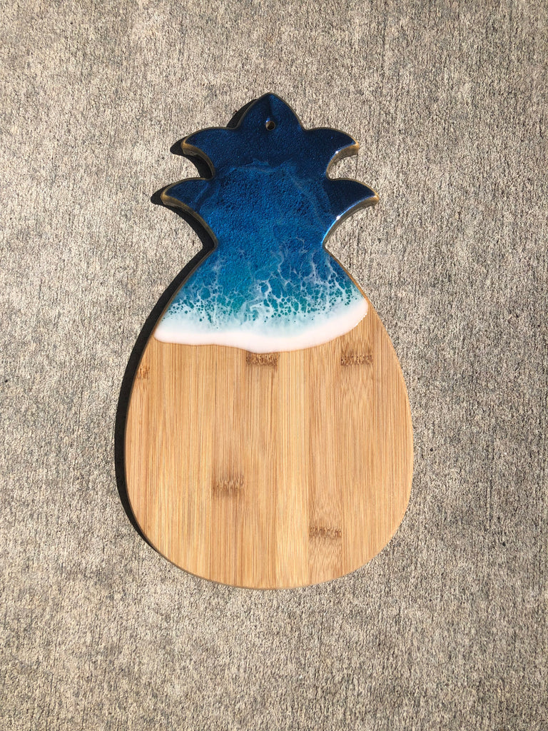 Bamboo Surfboard Serving Board - Blue